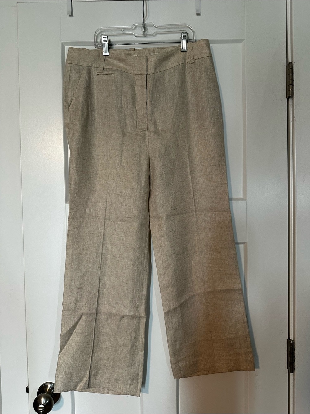J. Crew Light Khaki Linen Vintage Cafe Trousers